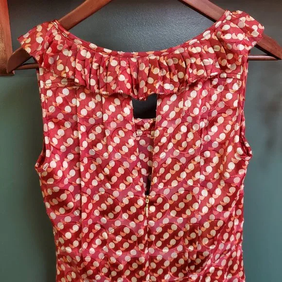 Tory Burch | Polka Dot Silk Blend Dress - Picture 5 of 7